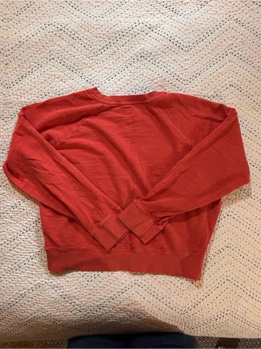 J. Crew Coral-Red Crewneck Sweatshirt